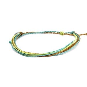 Pura Vida Multi-String Aqua, Yellow & Brown Bracelet